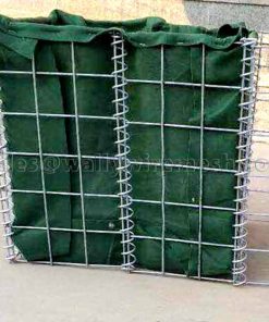 1.37m high Military Defensive Gabion Barrier with Green color Geotextile