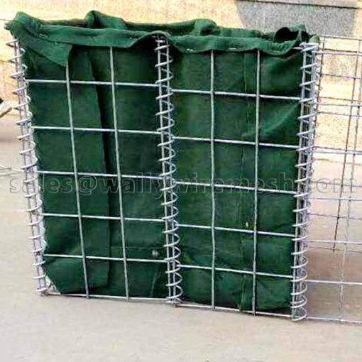 1.37m high Military Defensive Gabion Barrier with Green color Geotextile