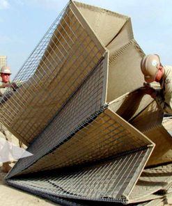 Galvanized welded gabion box flood barrier, military sand wall hesco barriers iron steel