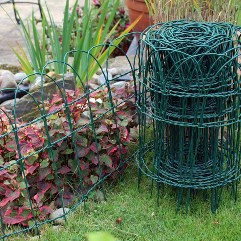 Fence Lawn Edging Garden Border 10m Green PVC Coated Wire Edge Fencing ...